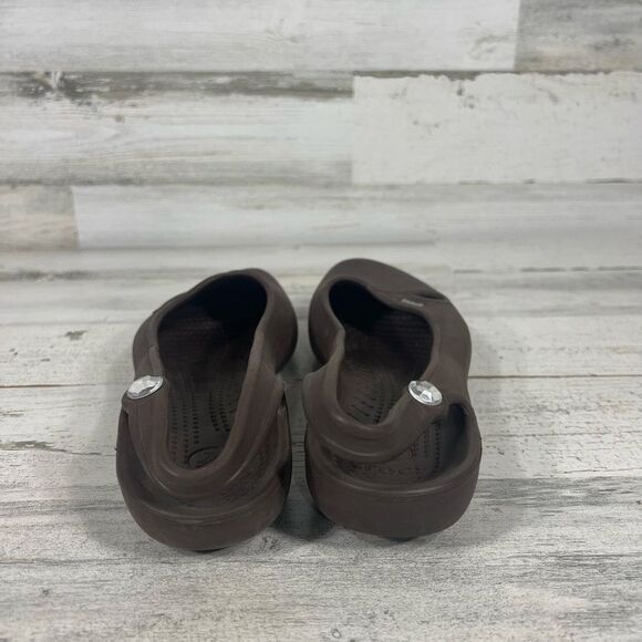 Crocs Womens Olivia Slingback Flats Comfort Ballet‎ Shoes Brown Size 8 - Picture 3 of 7